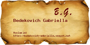 Bedekovich Gabriella névjegykártya