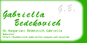 gabriella bedekovich business card